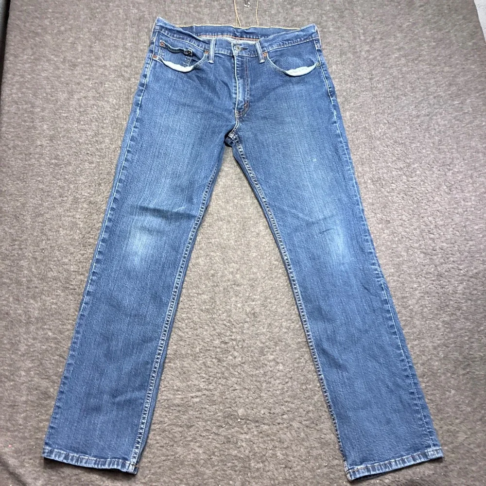 Levi's 514 Straight Fit Jeans Mens‎ 36x32 Blue Denim Work Western Cowboy